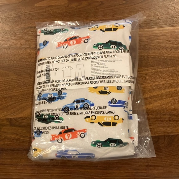 NWT- Janie and Jack Good Night Short Sleeve Pajama In Race Car - Picture 3 of 3